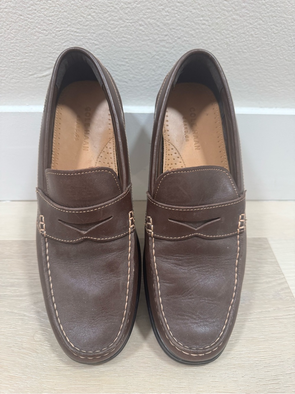 Cole Haan Brown Leather Penny Loafers